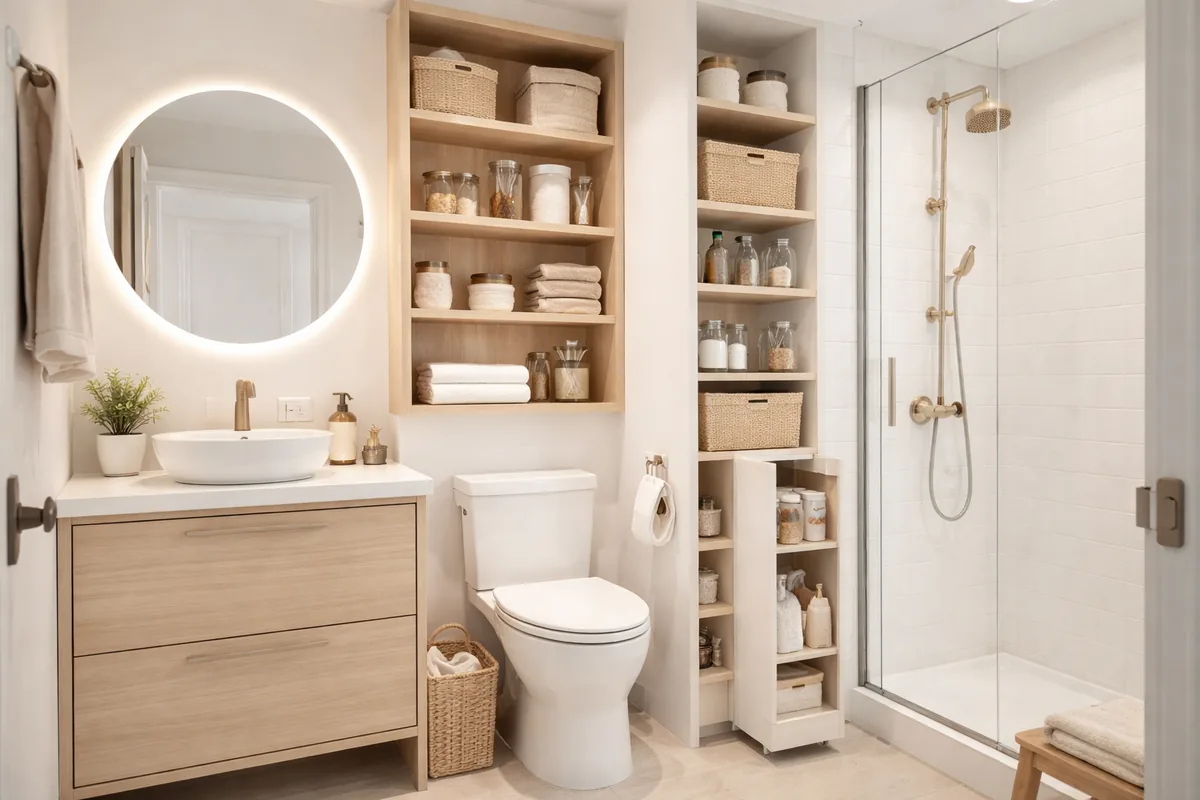 Idées pour gagner du rangement dans une petite salle de bain